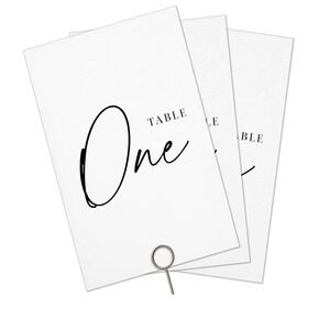 Twistionery Black Wedding Table Numbers 1-30 and Head Table Card 4x6 Inch Set